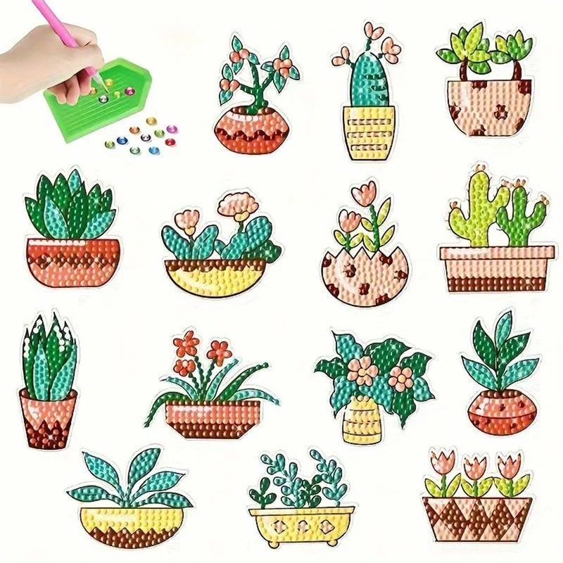 5D Diamond Painting Sticker Set Pflanzen