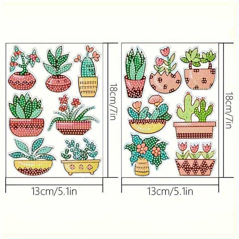 5D Diamond Painting Sticker Set Pflanzen