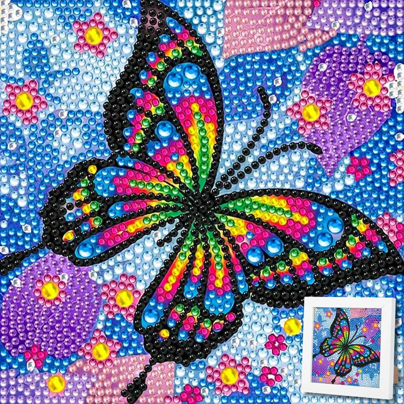 5D Diamond Painting Schmetterling mit Strasssteine