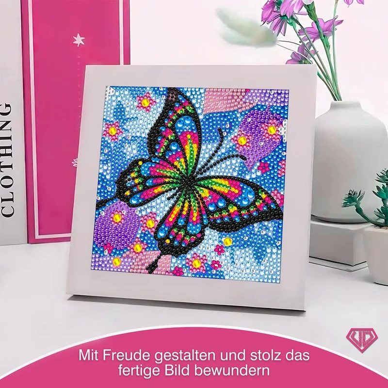 5D Diamond Painting Schmetterling mit Strasssteine