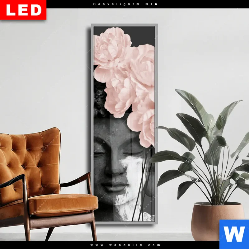 Wechselmotiv Acrylglas Canvalight® DIA | Buddha - Blüten der Stille | Schmal