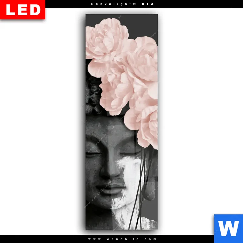 Wechselmotiv Acrylglas Canvalight® DIA | Buddha - Blüten der Stille | Schmal