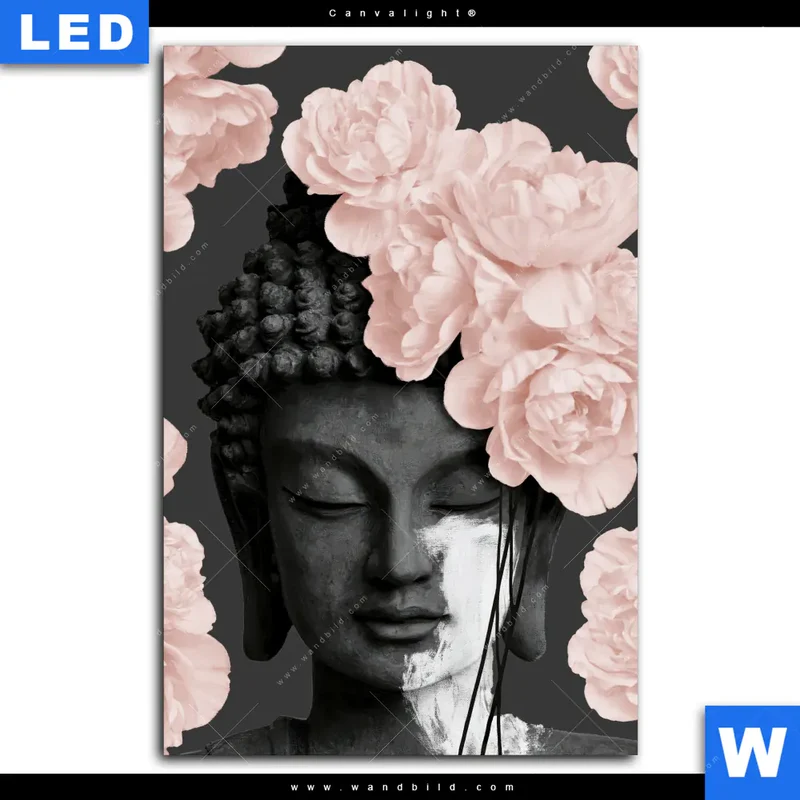 Canvalight® Leuchtbild | Buddha - Blüten der Stille | Hochformat