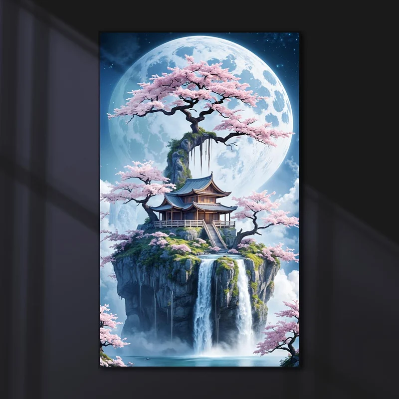5D Diamond Painting – Moonlight Sakura Haven