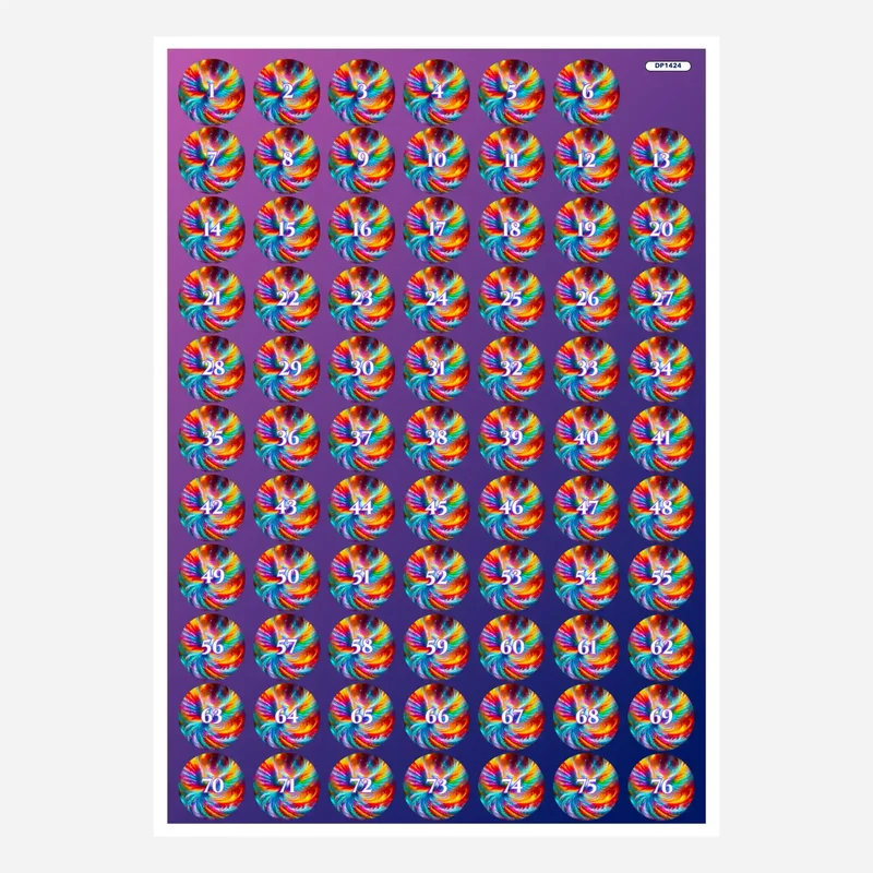 Döschenaufkleber - Phönix der bunten Farben