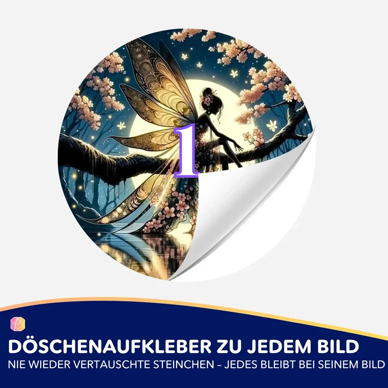 Döschenaufkleber - Mondscheinfee