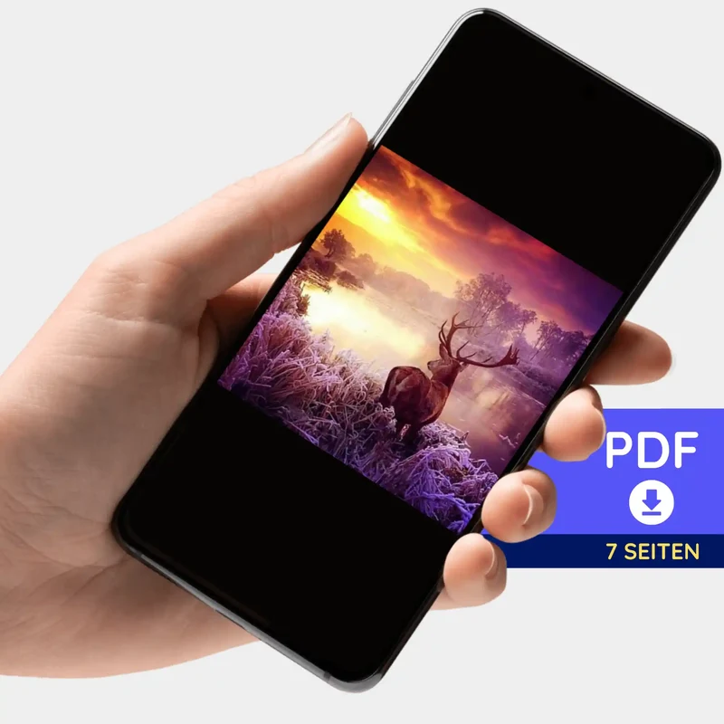 Digitale Bildmappe - Hirsch im Sonnenaufgang