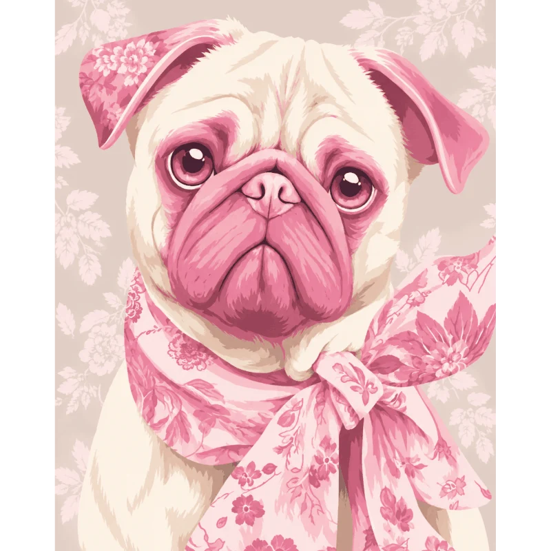 Delfter rosa Mops 2