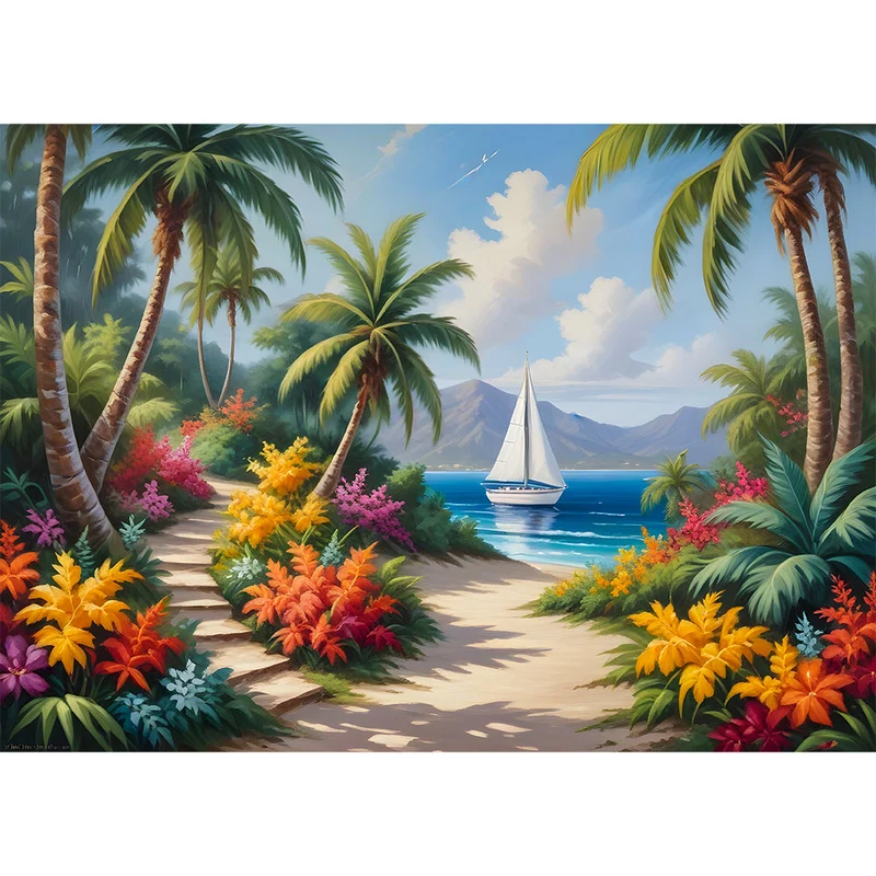 5D Diamond Painting – Tropical Beach