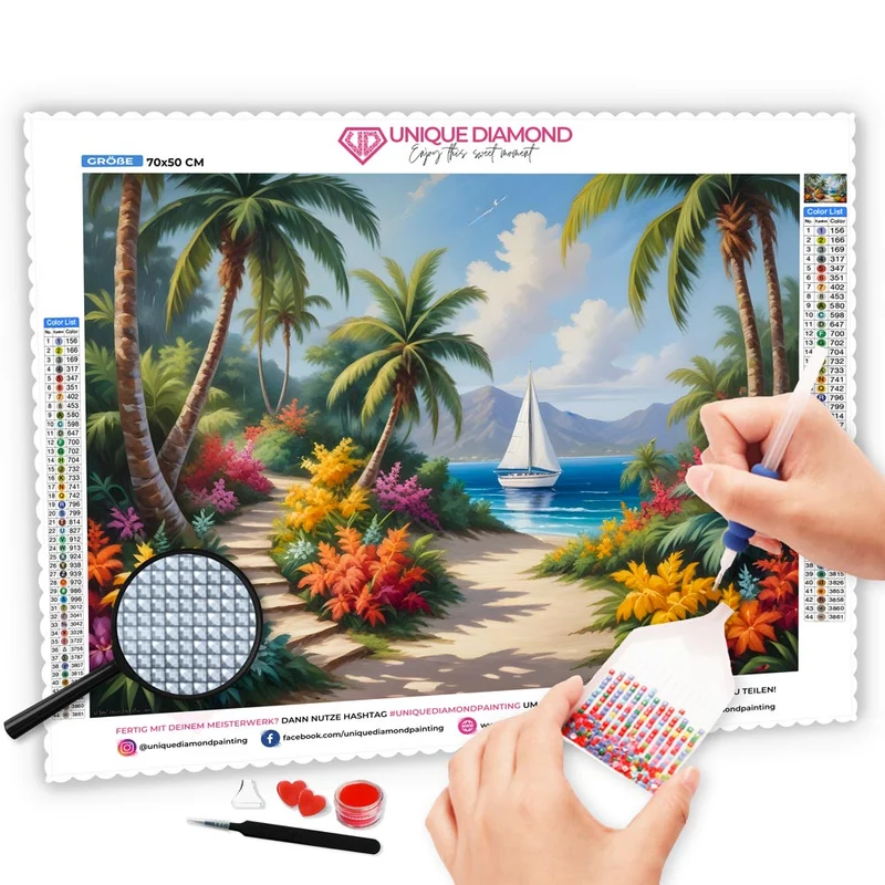 5D Diamond Painting – Tropical Beach