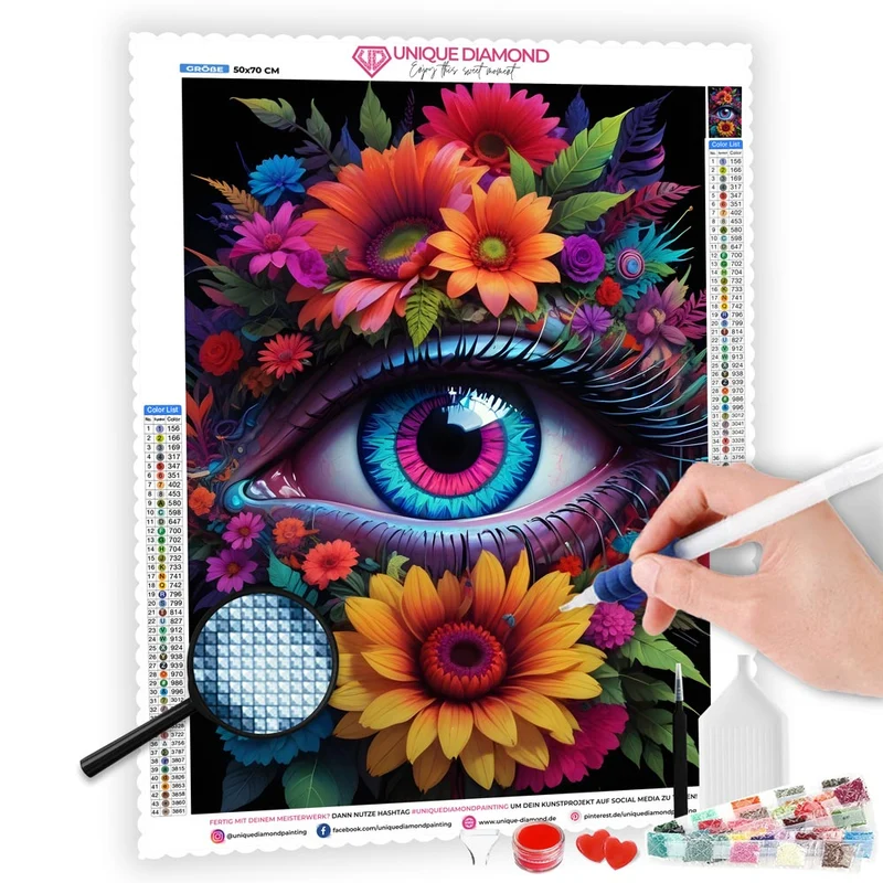 5D Diamond Painting – Flowers Eye