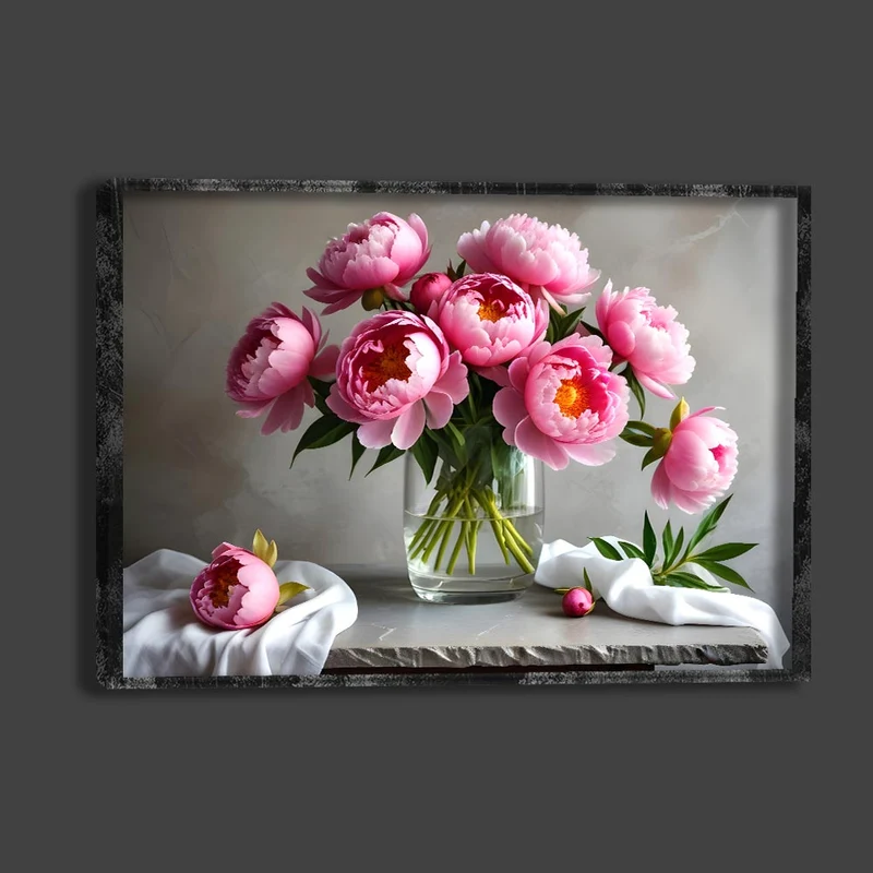 5D Diamond Painting – A Bouquet Of Vibrant Pink Peonies