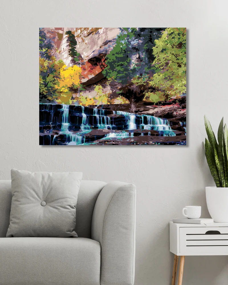 Diamond painting - KLEINE WASSERFÄLLE IM WALD II (DENNIS FRATES)
