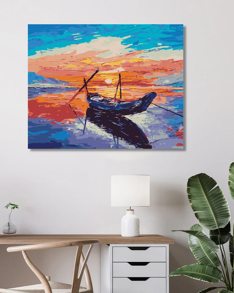 Diamond painting - KLEINES FISCHERBOOT