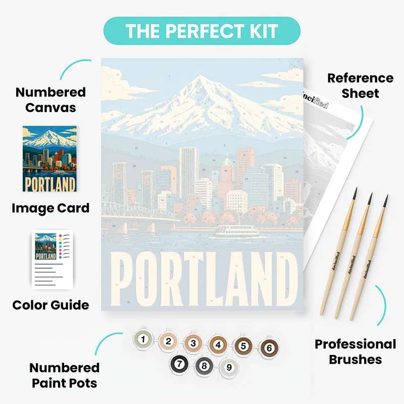 Mount Hood Skyline - Paint by Numbers Kit