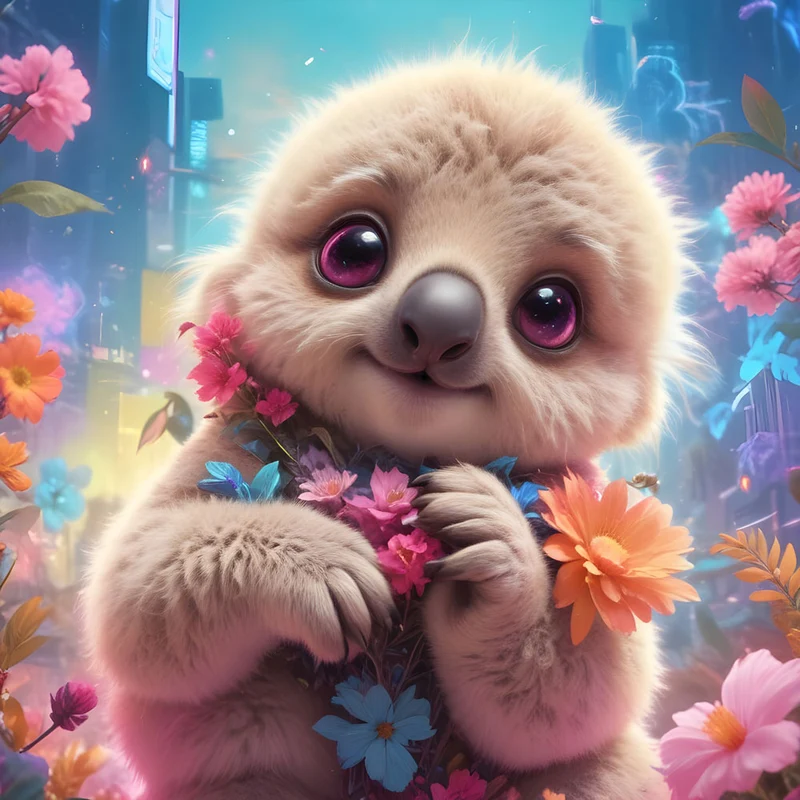 5D Diamond Painting – Baby Faultier