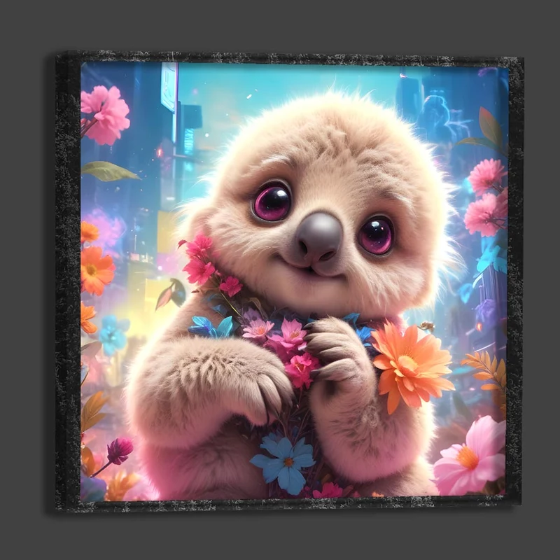 5D Diamond Painting – Baby Faultier