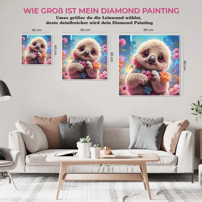 5D Diamond Painting – Baby Faultier