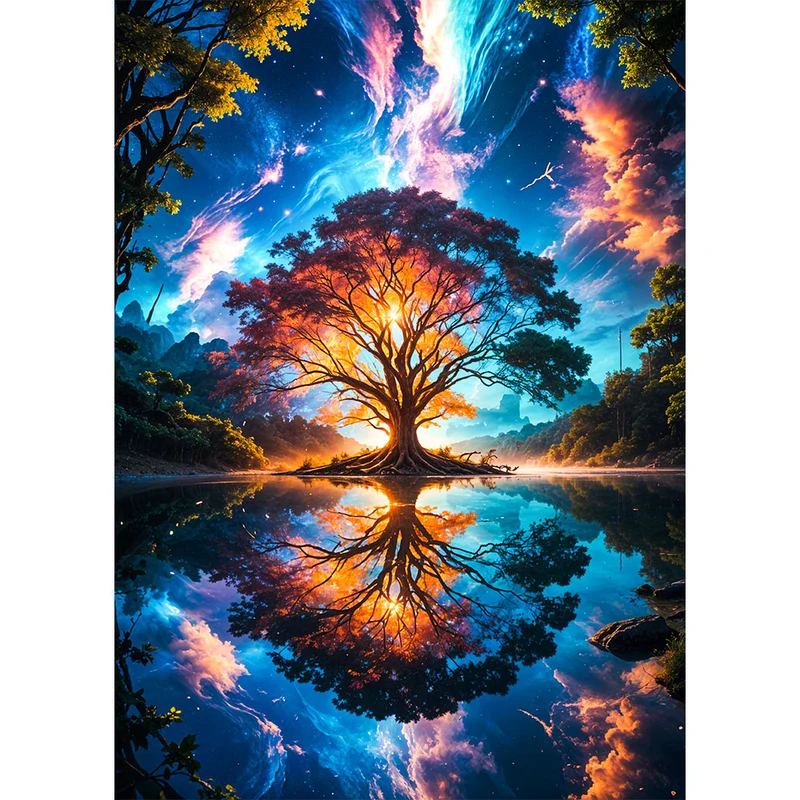 5D Diamond Painting – Galactic Reflection