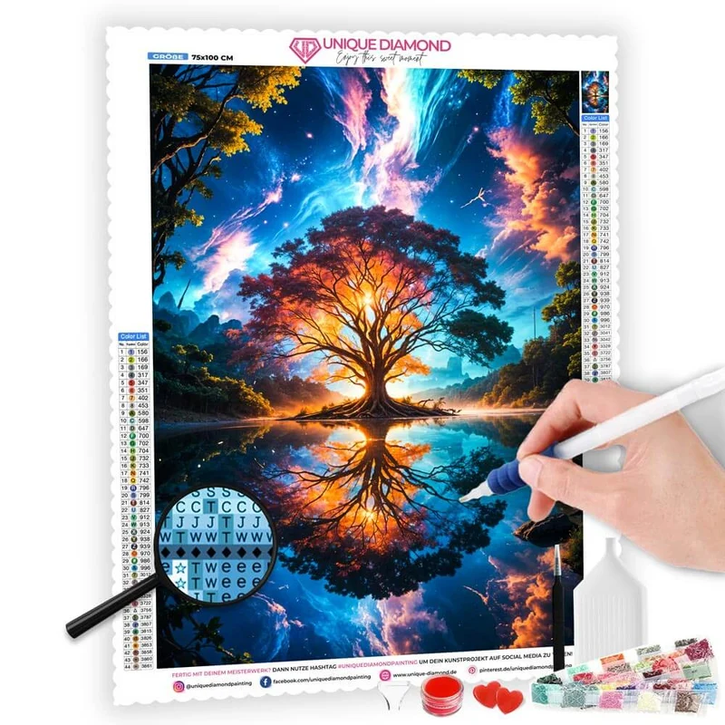 5D Diamond Painting – Galactic Reflection