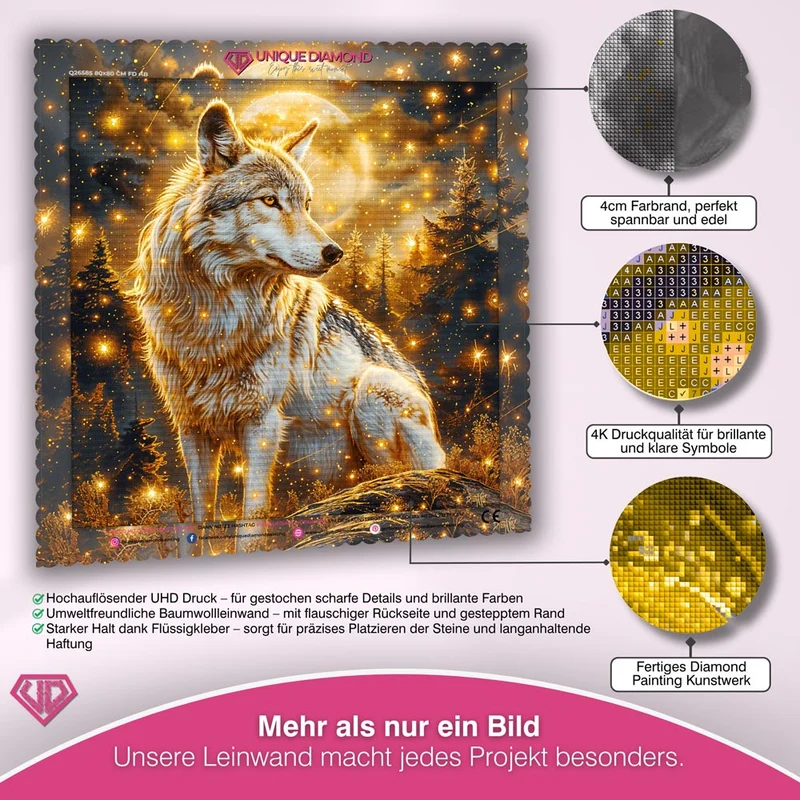 5D Diamond Painting – Lunar Guardian Wolf