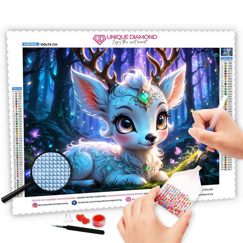 5D Diamond Painting – Luminous Forest Jewel