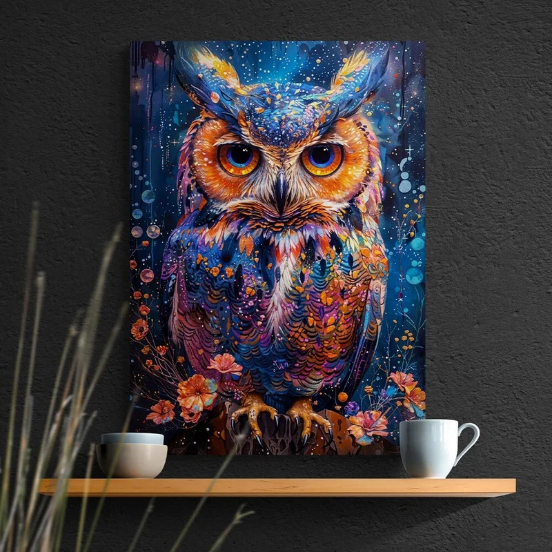 5D Diamond Painting – Luminous Nocturne Owl