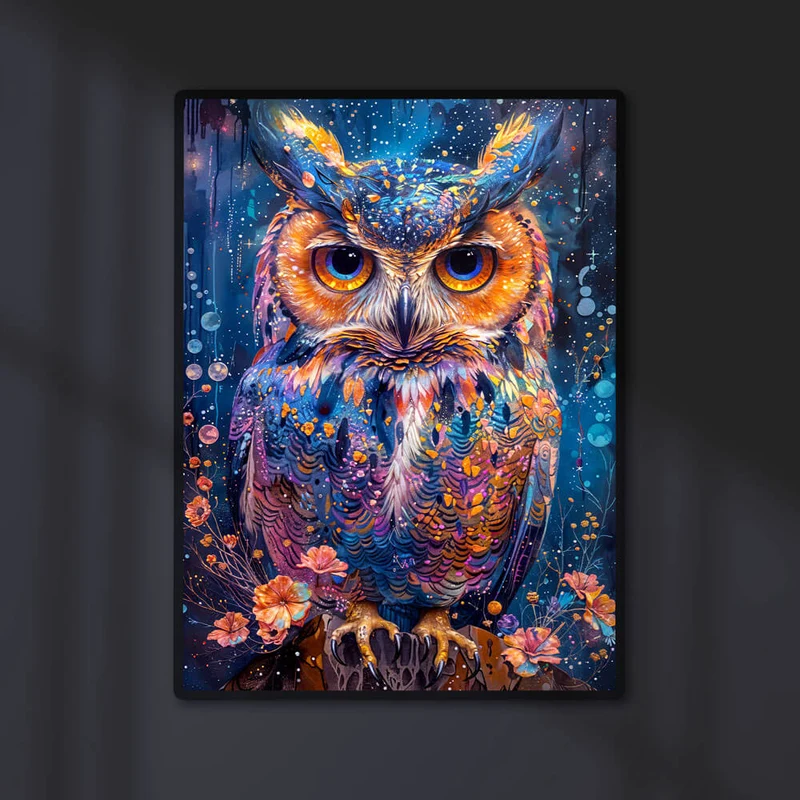 5D Diamond Painting – Luminous Nocturne Owl