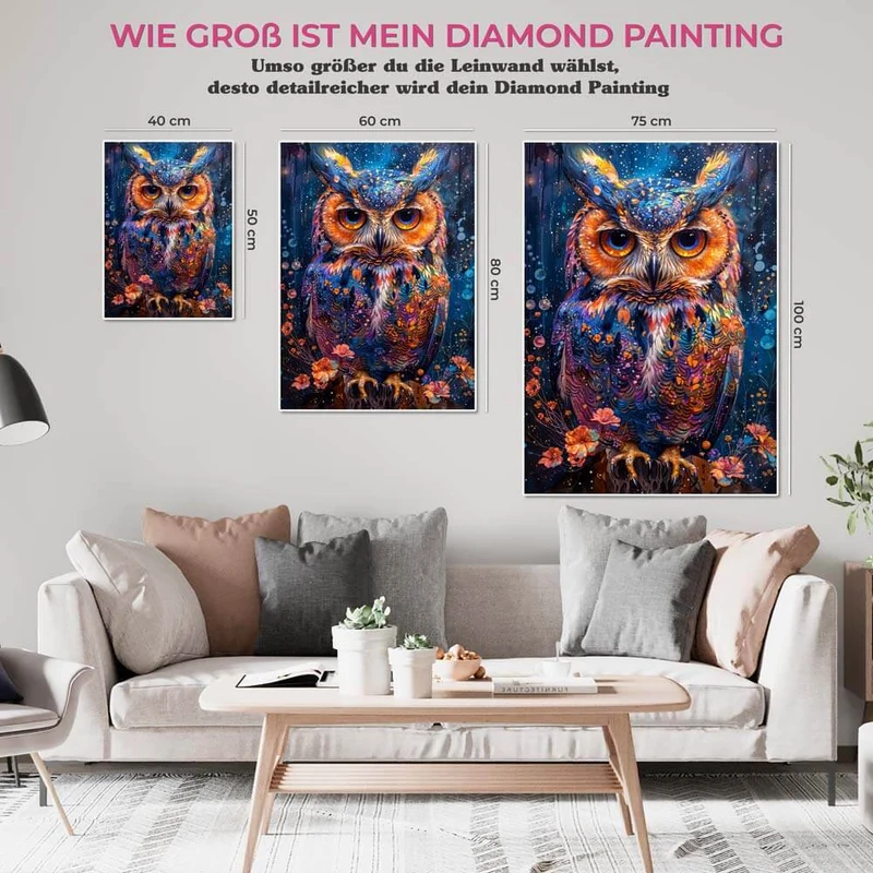 5D Diamond Painting – Luminous Nocturne Owl