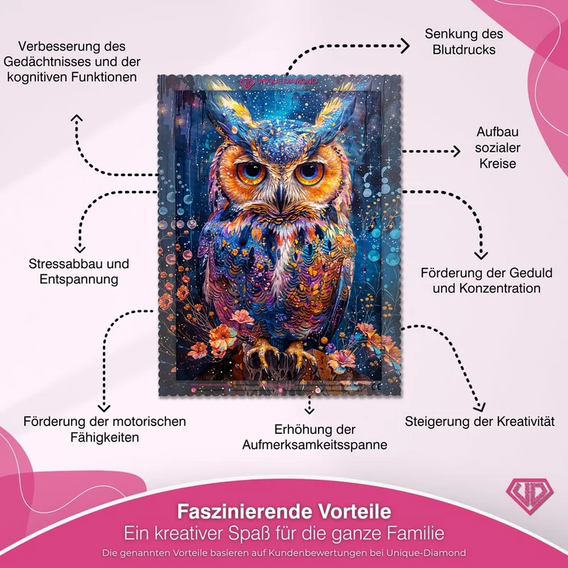 5D Diamond Painting – Luminous Nocturne Owl