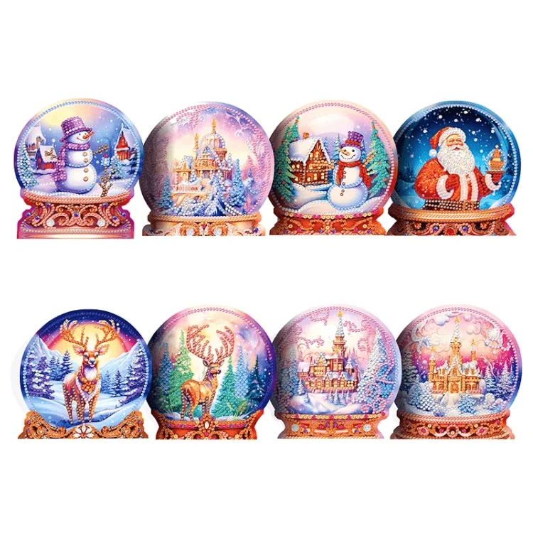 Merry Christmas Diamond Painting Weihnachtskarten (8x) – DIY Set