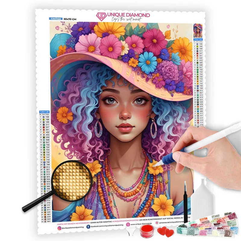 5D Diamond Painting – Flower Girl