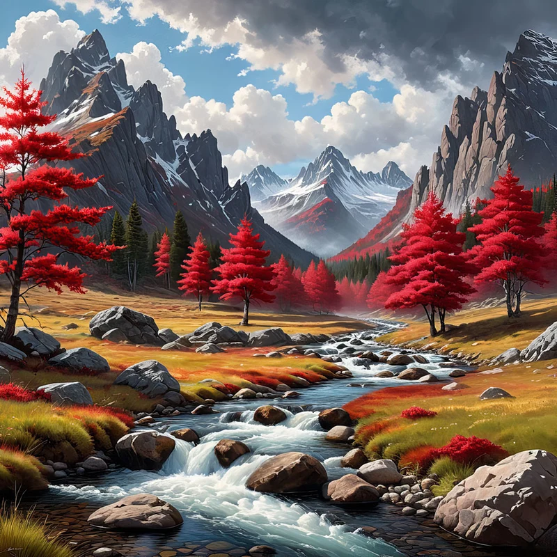 5D Diamond Painting – Berglandschaft