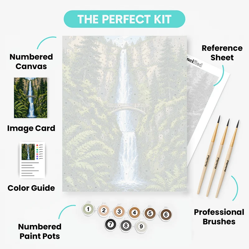 Multnomah Falls Bridge - Paint by Numbers Kit