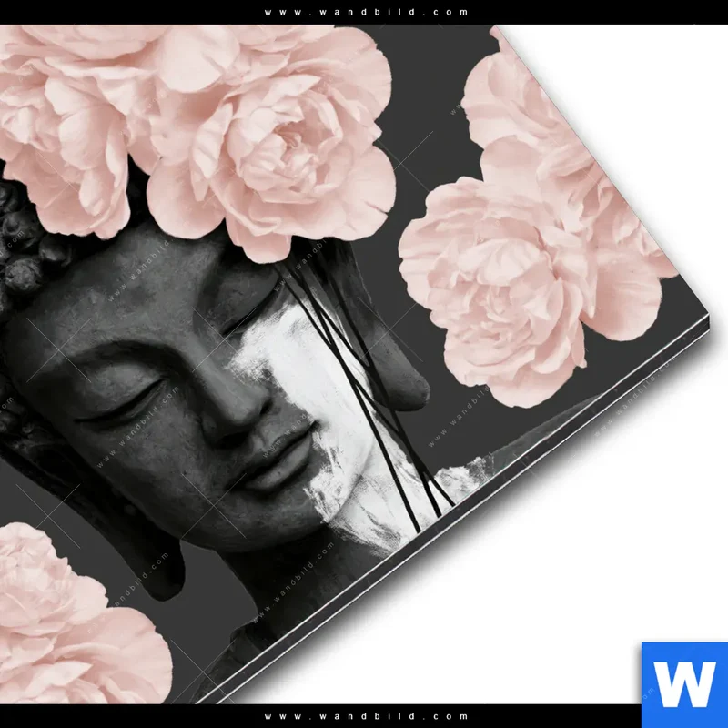 Alu-Dibond Bild | Buddha - Blüten der Stille | Quadrat
