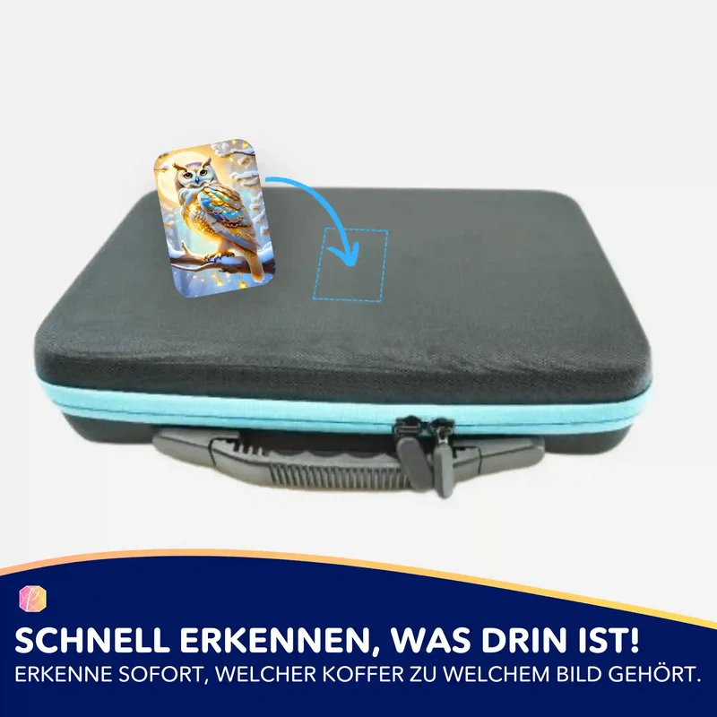 Aufkleber 5er-Set - Goldene Schneeeule