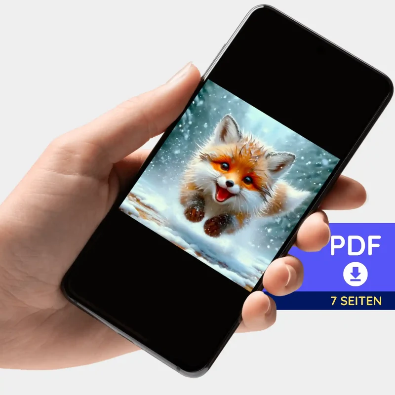 Digitale Bildmappe - Kleiner Fuchs im Winterwald