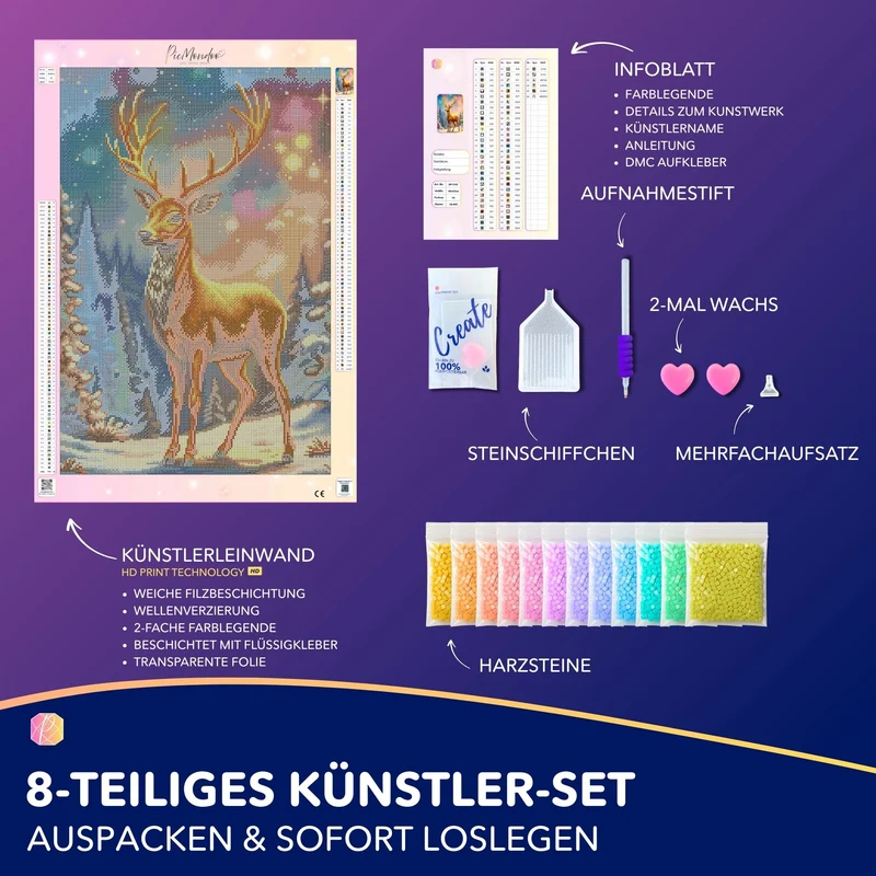 Diamond Painting - Golden Hirsch