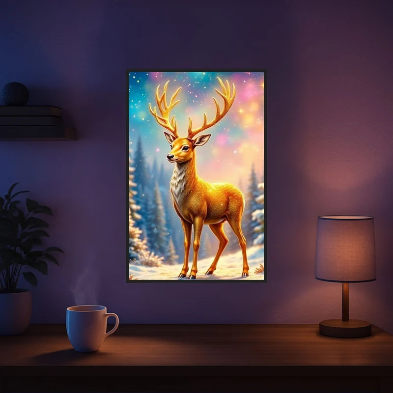 Diamond Painting - Golden Hirsch