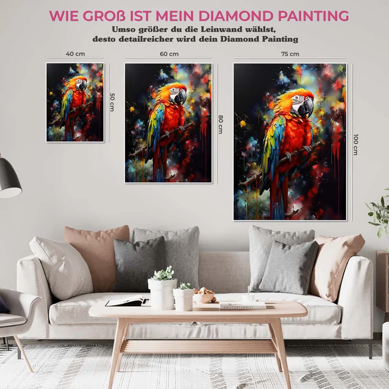 5D Diamond Painting – Papagei