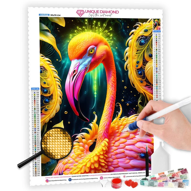 5D Diamond Painting – Flamingo