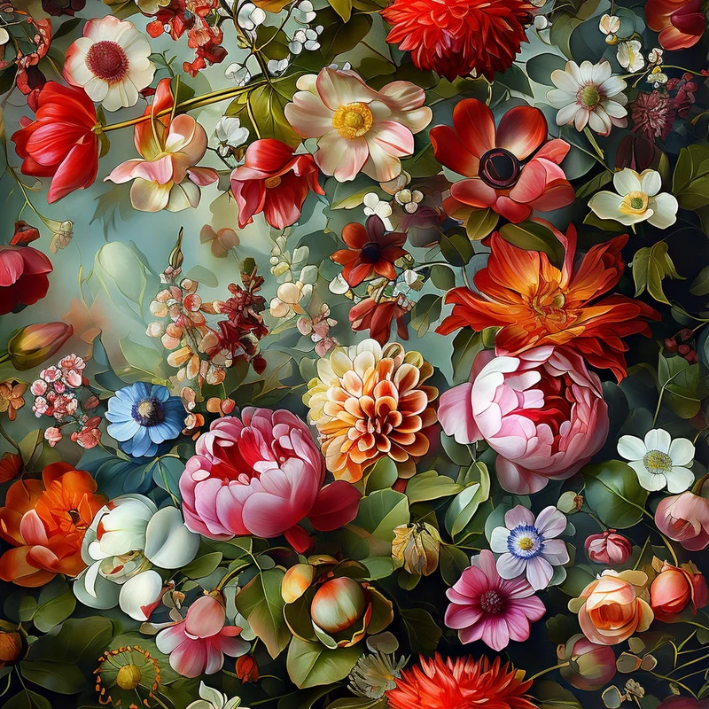 5D Diamond Painting – Blumenbad