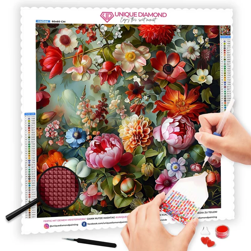 5D Diamond Painting – Blumenbad