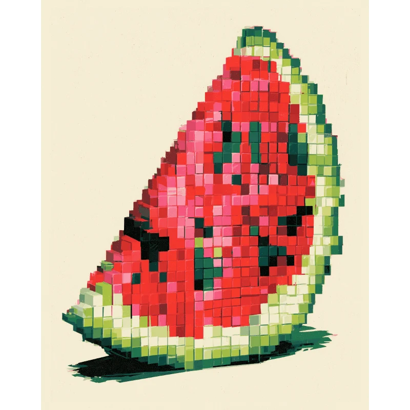 Gepixelte Wassermelone