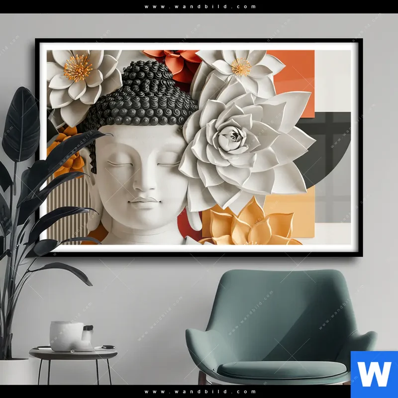 Poster | Buddha - Zen & Lotus | Querformat