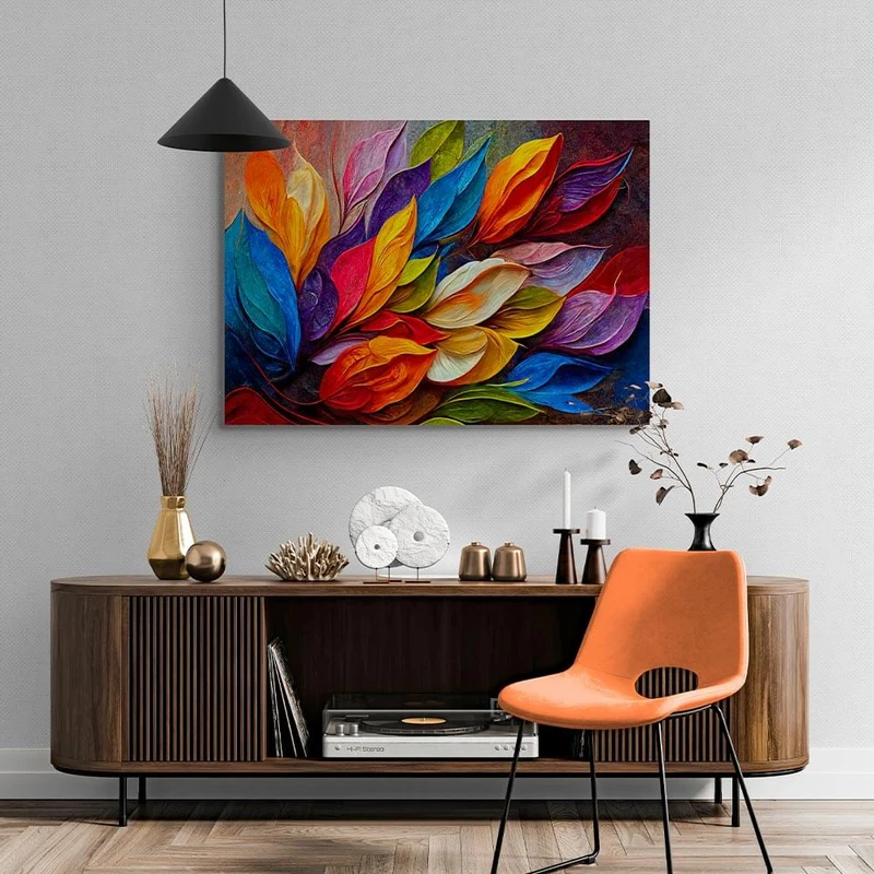 5D Diamond Painting – Farbige Blätter