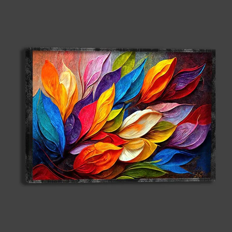 5D Diamond Painting – Farbige Blätter