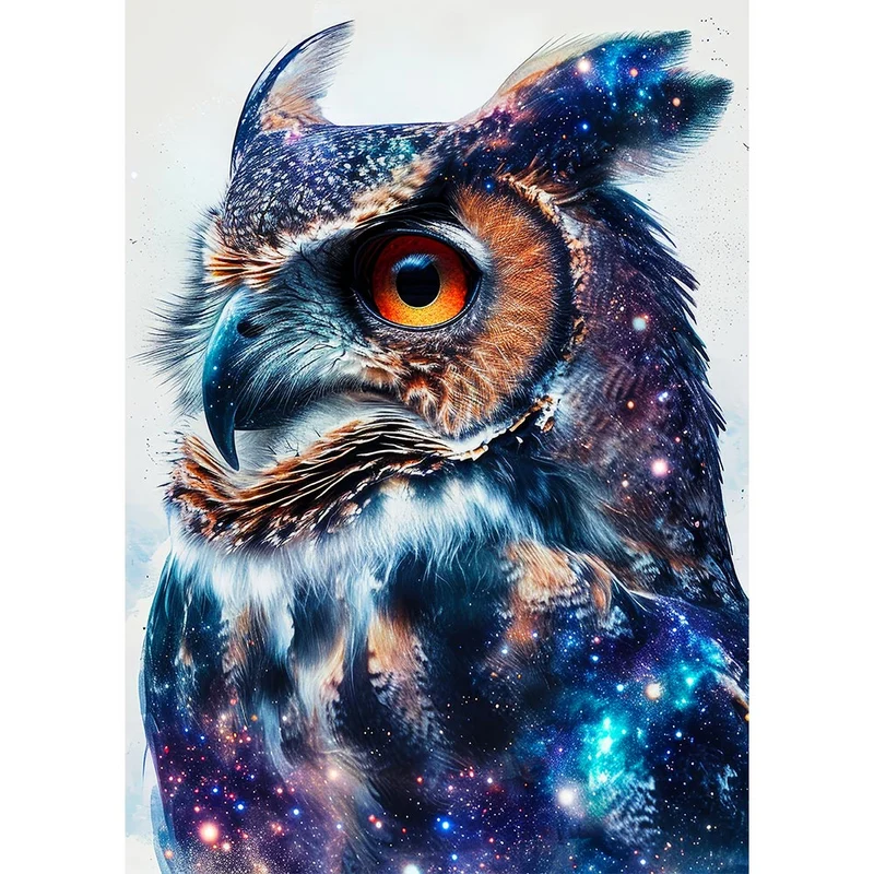 5D Diamond Painting – Starry Sky Owl