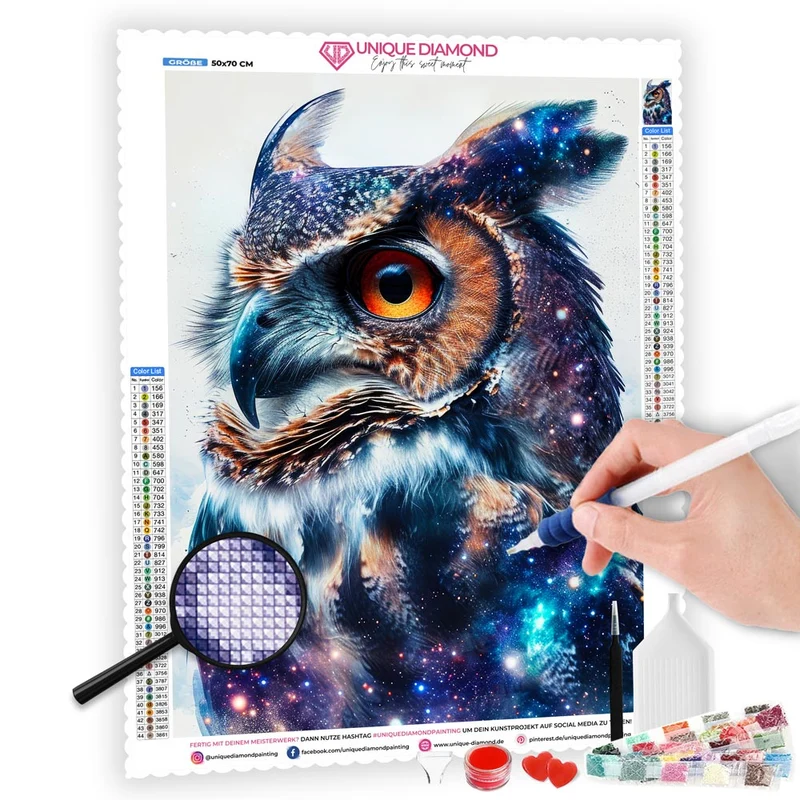 5D Diamond Painting – Starry Sky Owl