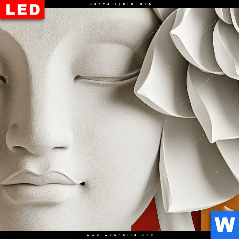 Leuchtbild Acrylglas Canvalight® DIA | Buddha - Zen & Lotus | Panorama
